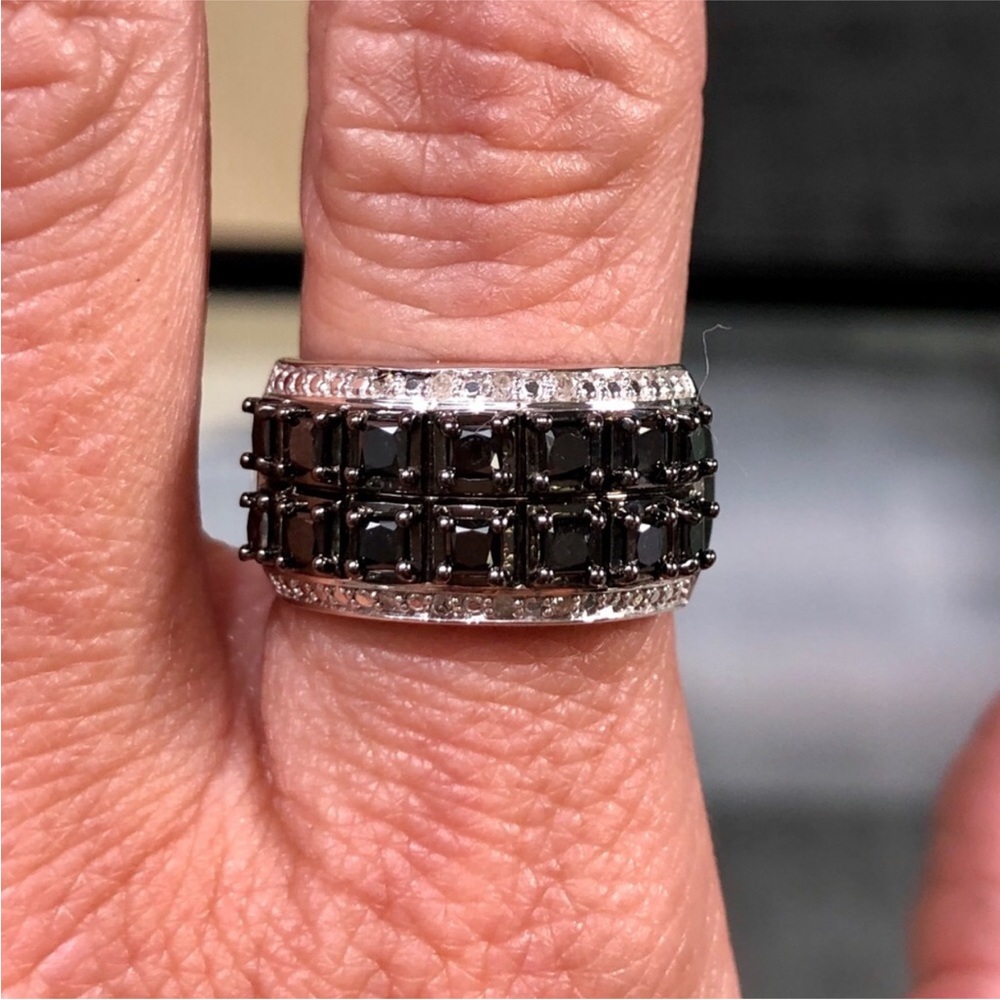 1 Carat Black Diamond Anniversary Band Ring